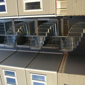 Spiral rømningstrapp K11 boligprosjekt Standkanten i Tromsø